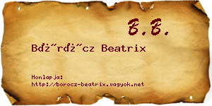 Böröcz Beatrix névjegykártya
