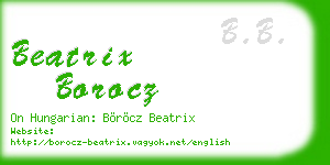 beatrix borocz business card